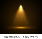 Single yellow top light illuminated background. Raster illustration.