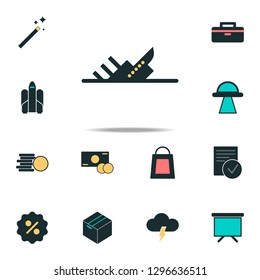 Sinking Ship Icon. Web Icons Universal Set For Web And Mobile