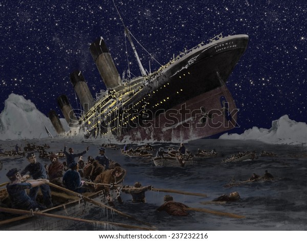 Sinking Titanic Illustration By German Artist