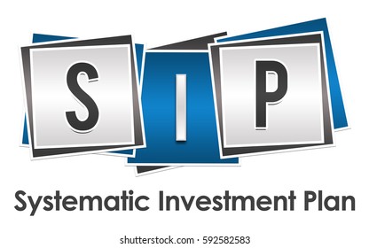 SIP - Systematic Investment Plan Blue Grey Blocks 