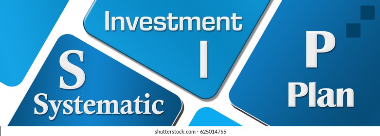 SIP - Systematic Investment Plan Blue Rounded Squares 