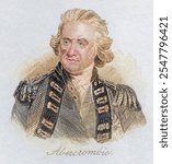 Sir Ralph Abercromby 1734 to 1801, British General. From the book Crabbs Historical Dictionary, published 1825, Historical, digitally restored reproduction from a 19th century original, Record date no