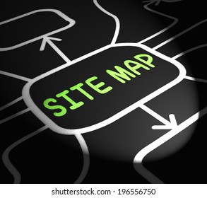 Site Map Arrows Meaning Navigating Around Website