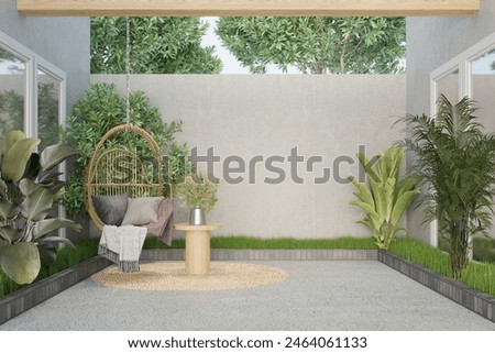 Similar – Image, Stock Photo Empty swing in front of the lake