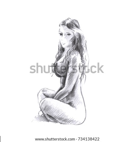 Girl Hot scetch naked