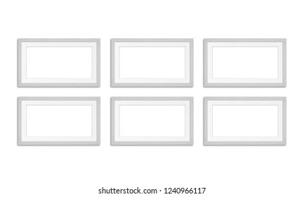 Six Frames Collage Mockup Isolated On Stock Illustration 1240966117 ...