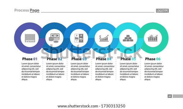 Six Phases Timeline Slide Template Business Stock Illustration ...