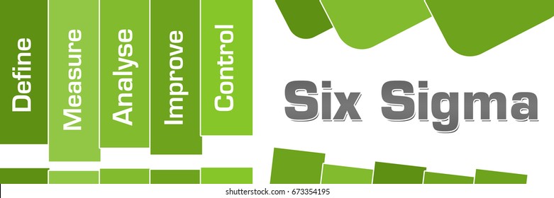 Six Sigma DMAIC Green Stripes Text 