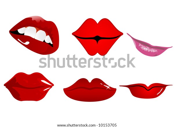 Six Types Lips Stock Illustration 10153705 Shutterstock 