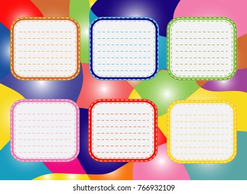 Six-day timetable on a multi-colored background - Powered by Shutterstock - Get 15% off with code: PIKWIZARD15