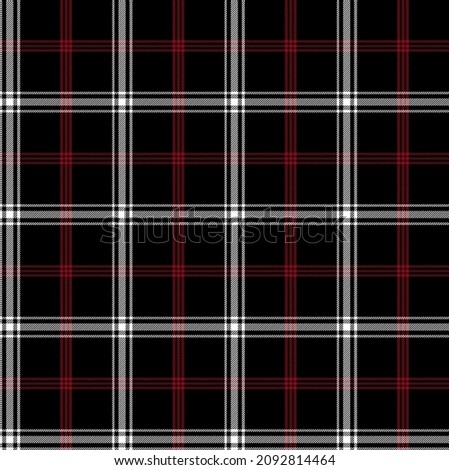 Siyah ve kırmızı kafeste İskoç deseni. İskoç kafesi. Geleneksel İskoç damalı arka plan. Sorunsuz kumaş dokusu.  Stok fotoğraf © 