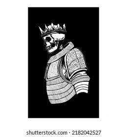 Skeleton King, Black And White Art