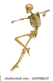 Skeleton Landing White Background This Guy Stock Illustration ...