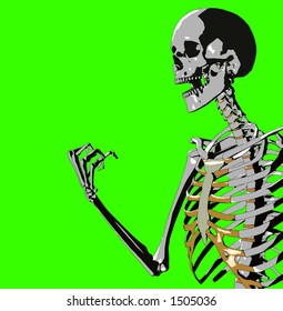 A skeleton in a pose.