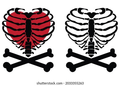 Skeleton Rib Cage Heart Set