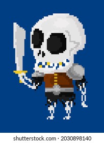 Skeleton Sword Pixel Art Stock Illustration 2030898140 | Shutterstock