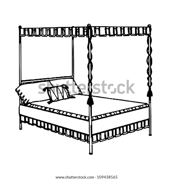 Sketch Bed Stock Illustration 109438565