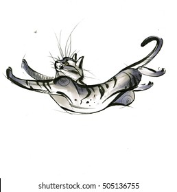 猫 ジャンプ のイラスト素材 画像 ベクター画像 Shutterstock