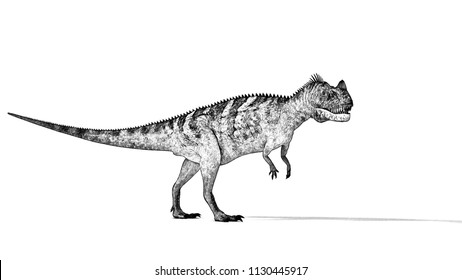 Sketch Ceratosaurus Isolated On White Stock Illustration 1130445917 ...