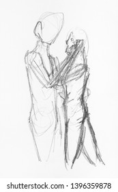 sketch couple hand 
