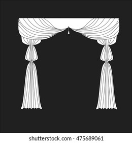Sketch Design Curtains Windows Stock Illustration 475875481 | Shutterstock