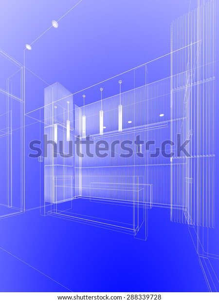 sketch design of\
lobby ,3dwire frame render\
