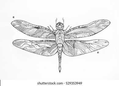 2,747 Dragonfly adult coloring Images, Stock Photos & Vectors ...