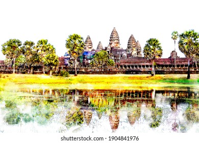 818 Angkor wat drawing Images, Stock Photos & Vectors | Shutterstock