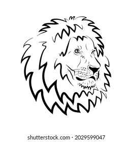 Sketch Head Lion Simplified Stock Illustration 2029599047 | Shutterstock