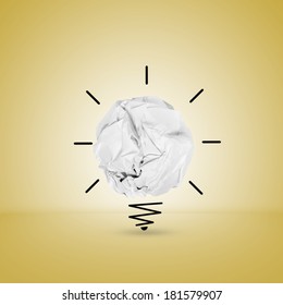 Sketch of idea concept with paper notes