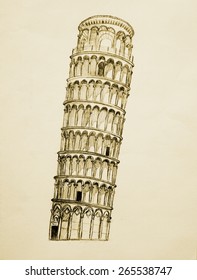 903 Leaning tower line art Images, Stock Photos & Vectors | Shutterstock