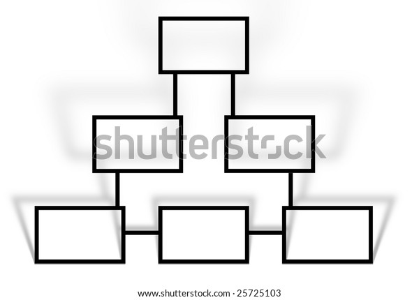 Sketch Organization Chart On White Background Stock Illustration ...