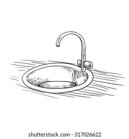 1,721 Kitchen sink sketch Images, Stock Photos & Vectors | Shutterstock