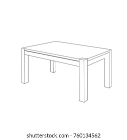 Sketch Table Isolated Stock Illustration 760134562