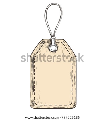 sketch tag sales label template goods stock illustration 797225185