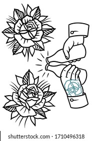 Sketches for traditional and old school tattoos