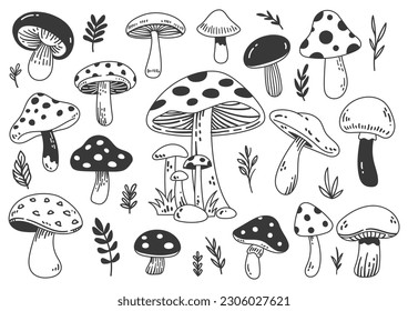 Vintage Mushrooms Brushes - Photoshop brushes