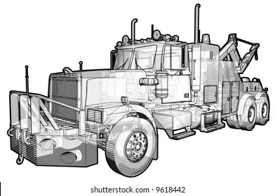 333 Tow truck sketch Images, Stock Photos & Vectors | Shutterstock