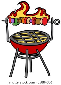 Barbecue Bbq Time Vintage Graphic Stock Vector (Royalty Free) 198420194 ...