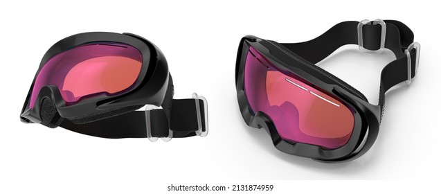 Ski Goggles Model 3d Rendering