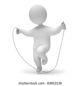  Skipping rope 3d render
