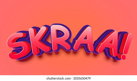 Skraaa Comic Speech 3d Text Style Stock Illustration 2035650479 ...