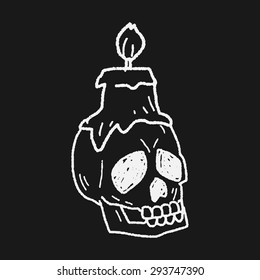 skull candle doodle