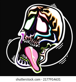 Skull Colors Animated Face Stock Illustration 2177914631 | Shutterstock