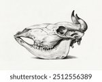 Skull of a cow (1816) by Jean Bernard (1775-1883).