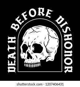 Skull Death Before Dishonor Stock Illustration 1207406431 | Shutterstock