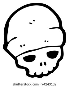 skull in hat cartoon