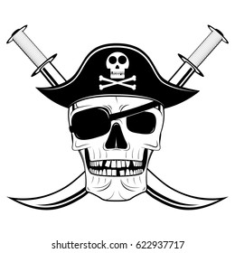 Similar Images, Stock Photos & Vectors of Skull pirate illustration ...