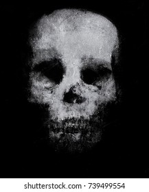 Skull Isolated On Black Background Horror Stock Illustration 739499554 ...