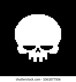 Skull Pixel Art Head Skeleton Pixelated Stock Illustration 1061877506 ...